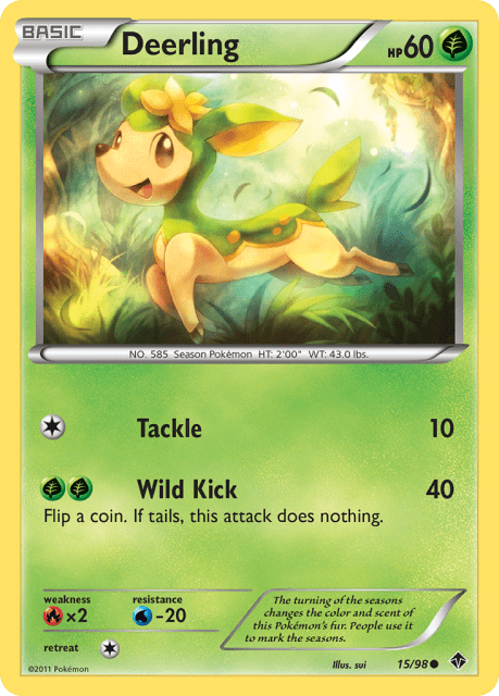 Deerling (Reverse Holofoil) (15) — Emerging Powers