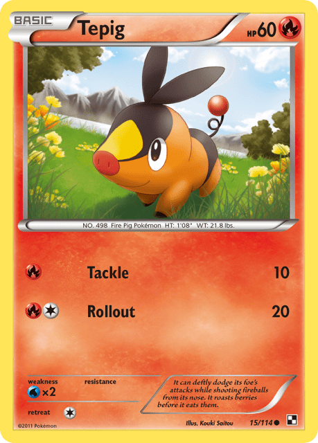 Tepig (15) — Black & White