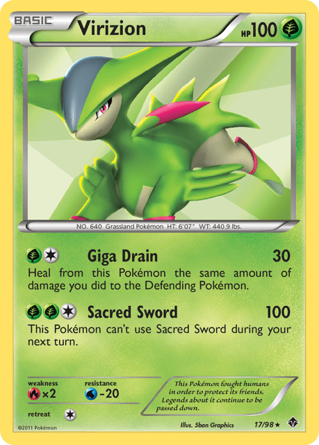 Virizion (Reverse Holofoil) (17) — Emerging Powers