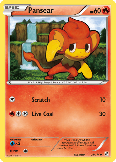 Pansear (Reverse Holofoil) (21) — Black & White