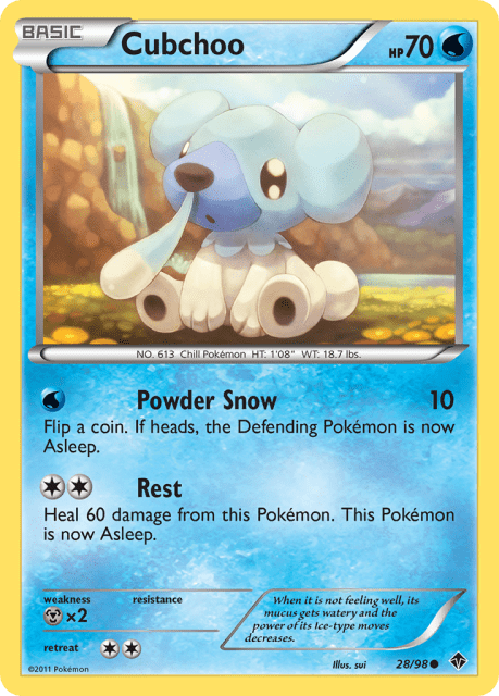 Cubchoo (Reverse Holofoil) (28) — Emerging Powers
