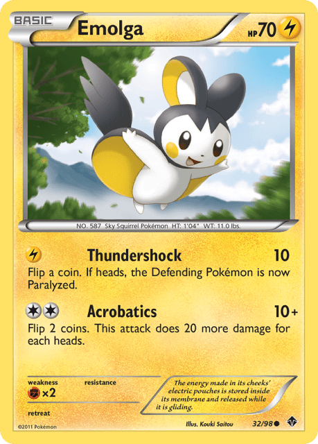 Emolga (Reverse Holofoil) (32) — Emerging Powers