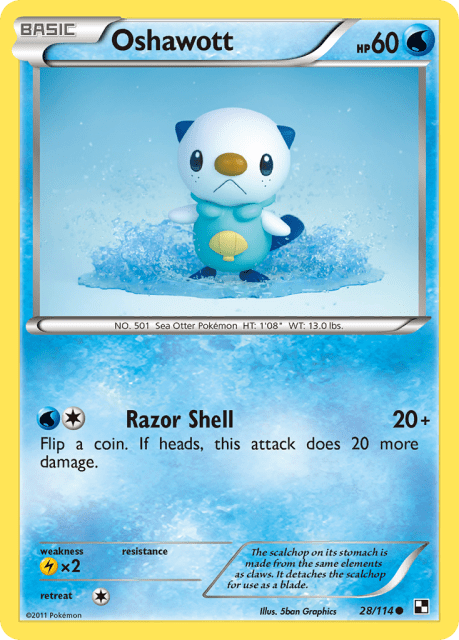 Oshawott (28) — Black & White