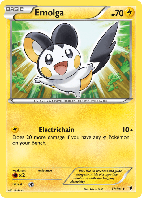Emolga (Reverse Holofoil) (37) — Noble Victories