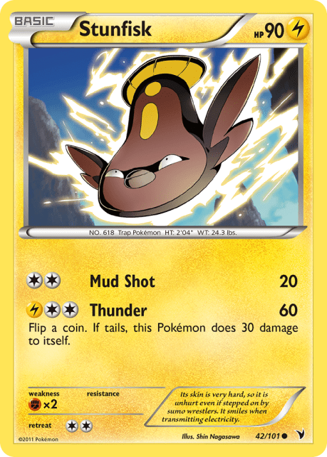 Stunfisk (Reverse Holofoil) (42) — Noble Victories
