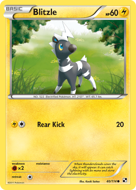 Blitzle (Reverse Holofoil) (40) — Black & White