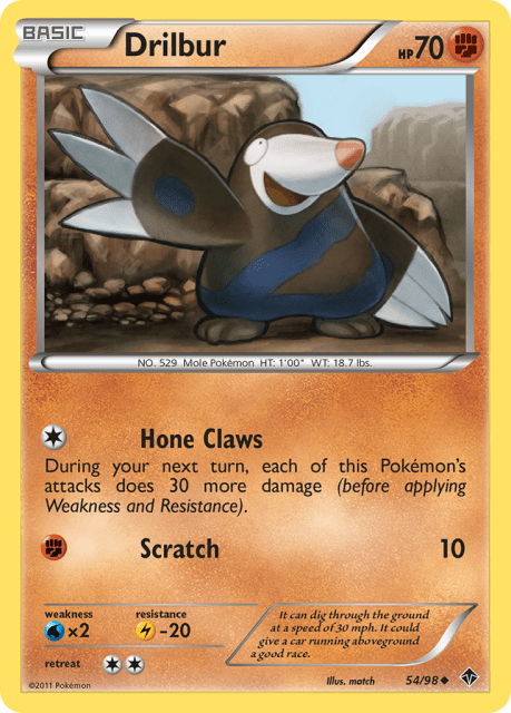 Drilbur (Reverse Holofoil) (54) — Emerging Powers