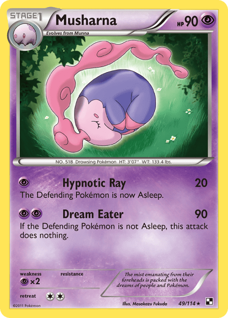 Musharna (Reverse Holofoil) (49) — Black & White