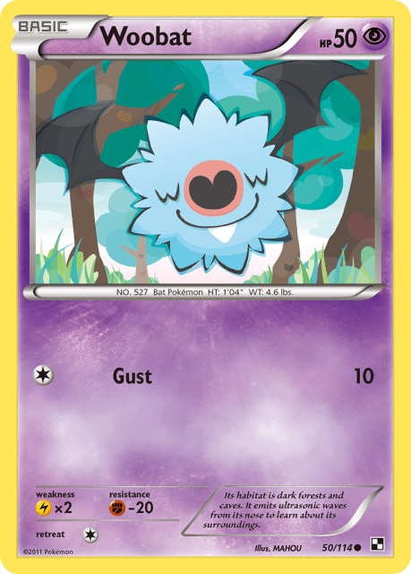 Woobat (50) — Black & White