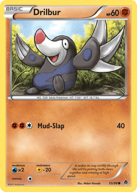 Drilbur (Reverse Holofoil) (55) — Emerging Powers