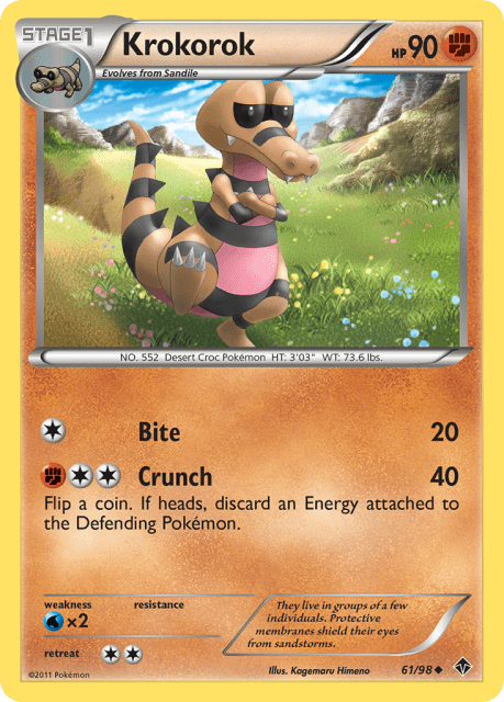 Krokorok (Reverse Holofoil) (61) — Emerging Powers