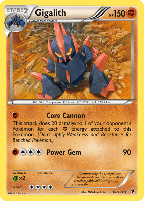 Gigalith (Reverse Holofoil) (61) — Noble Victories