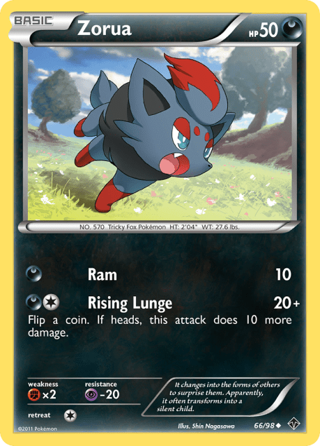 Zorua (Reverse Holofoil) (66) — Emerging Powers
