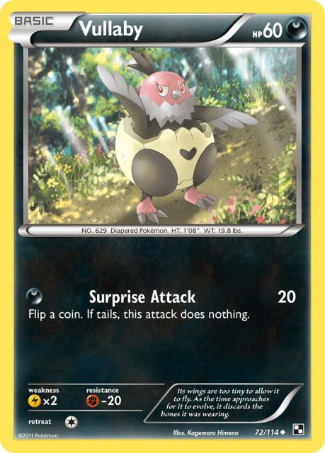 Vullaby (Reverse Holofoil) (72) — Black & White