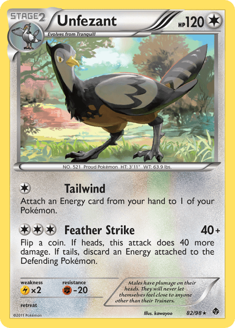 Unfezant (Reverse Holofoil) (82) — Emerging Powers