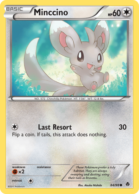 Minccino (Reverse Holofoil) (84) — Emerging Powers