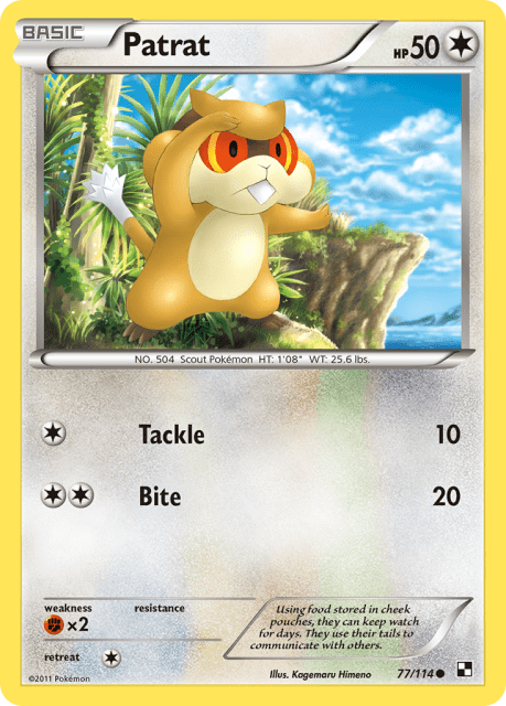 Patrat (Reverse Holofoil) (77) — Black & White