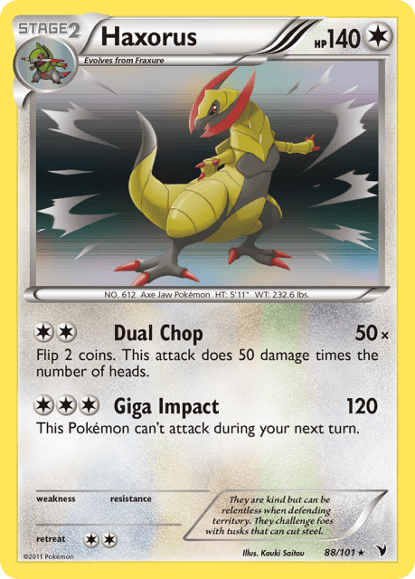 Haxorus (Reverse Holofoil) (88) — Noble Victories