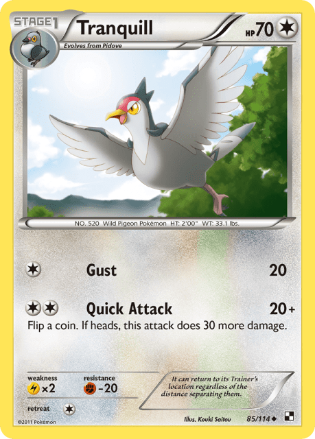Tranquill (Reverse Holofoil) (85) — Black & White