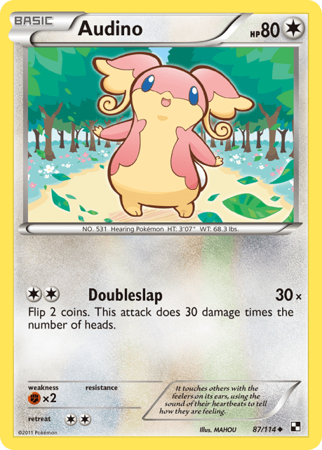 Audino (Reverse Holofoil) (87) — Black & White