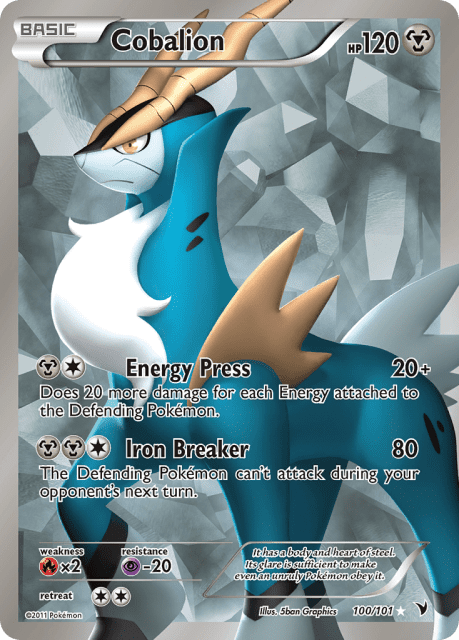 Cobalion (Holofoil) (100) — Noble Victories