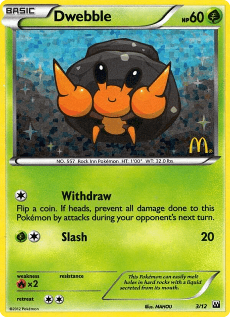Dwebble (Holofoil) (3) — McDonald's Collection 2012