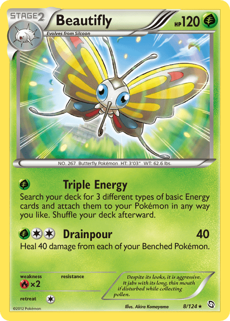 Beautifly (Reverse Holofoil) (8) — Dragons Exalted