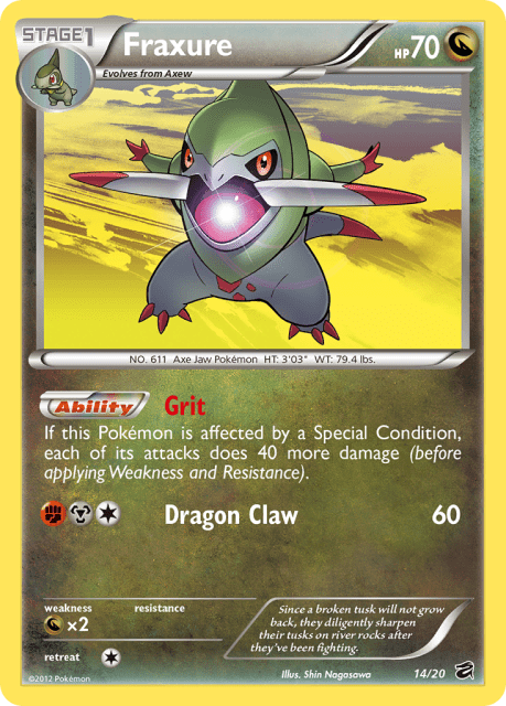 Fraxure (Holofoil) (14) — Dragon Vault