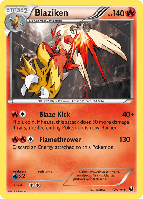 Blaziken (Reverse Holofoil) (17) — Dark Explorers