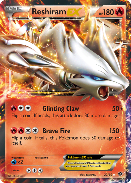 Reshiram-EX (Holofoil) (22) — Next Destinies