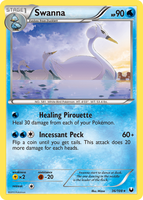 Swanna (Reverse Holofoil) (36) — Dark Explorers