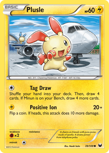 Plusle (Reverse Holofoil) (39) — Dark Explorers