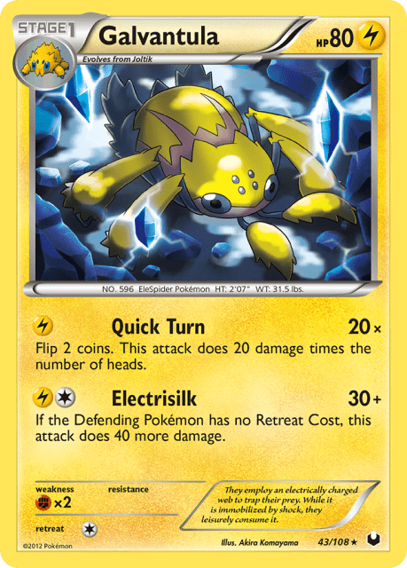 Galvantula (Reverse Holofoil) (43) — Dark Explorers