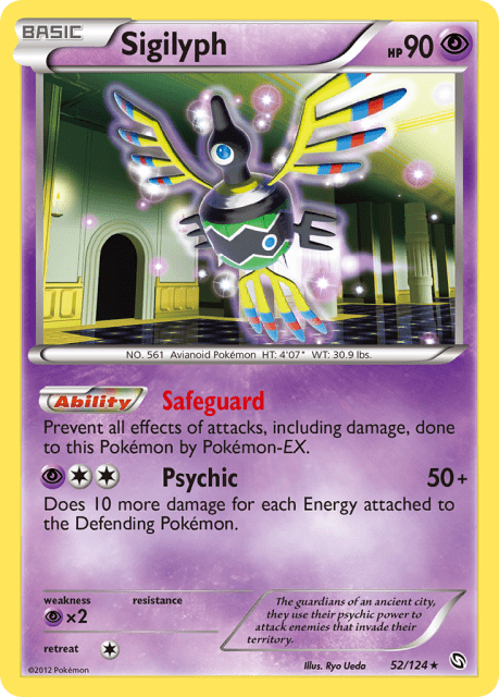 Sigilyph (Holofoil) (52) — Dragons Exalted