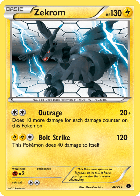 Zekrom (Reverse Holofoil) (50) — Next Destinies