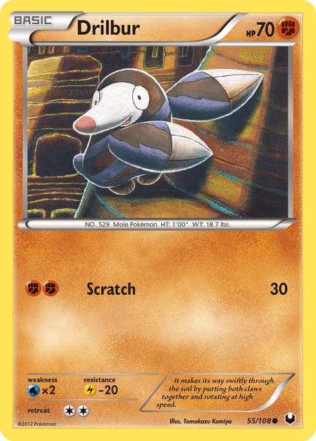 Drilbur (Reverse Holofoil) (55) — Dark Explorers