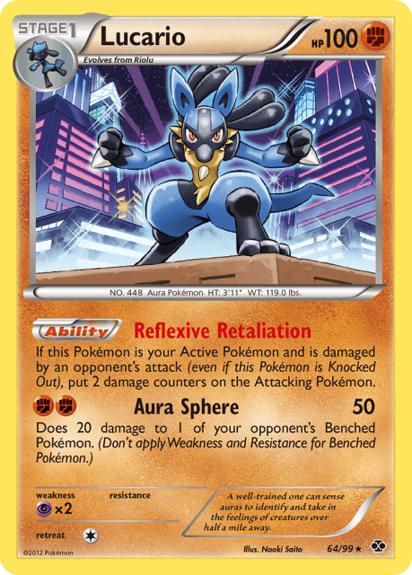 Lucario (Holofoil) (64) — Next Destinies