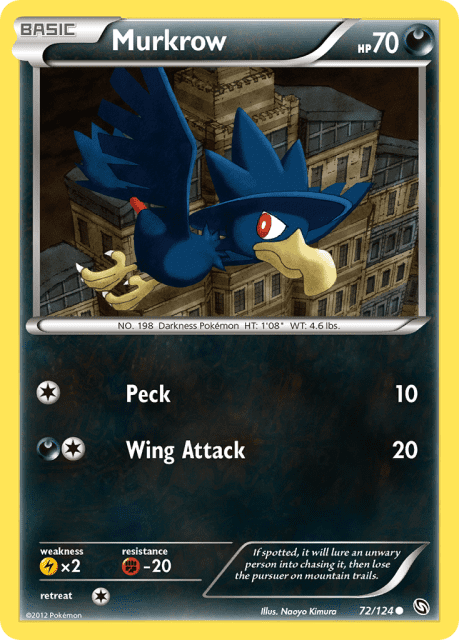 Murkrow (Reverse Holofoil) (72) — Dragons Exalted