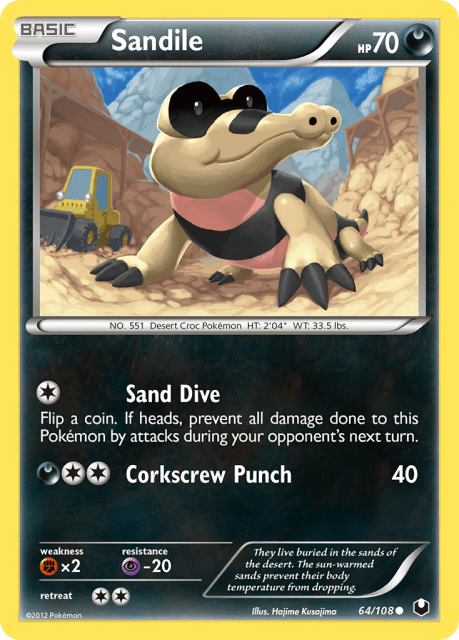 Sandile (Reverse Holofoil) (64) — Dark Explorers