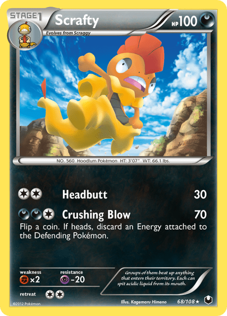 Scrafty (Reverse Holofoil) (68) — Dark Explorers
