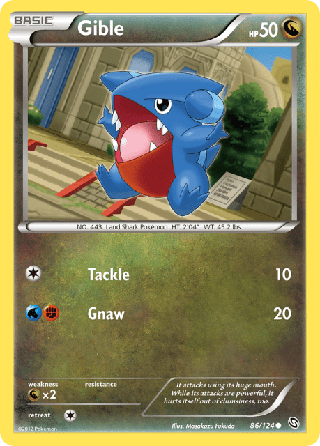 Gible (Reverse Holofoil) (86) — Dragons Exalted