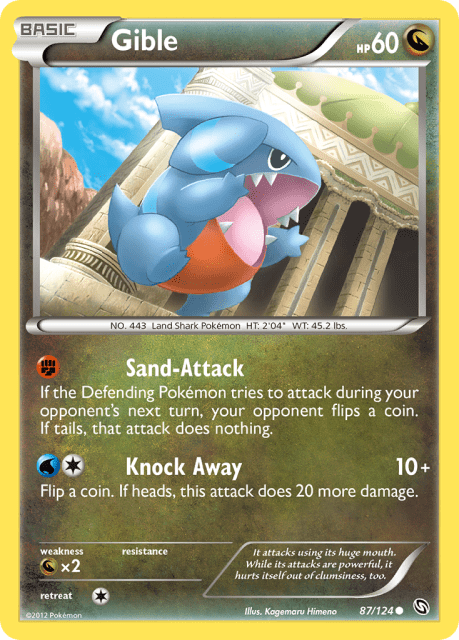 Gible (Reverse Holofoil) (87) — Dragons Exalted