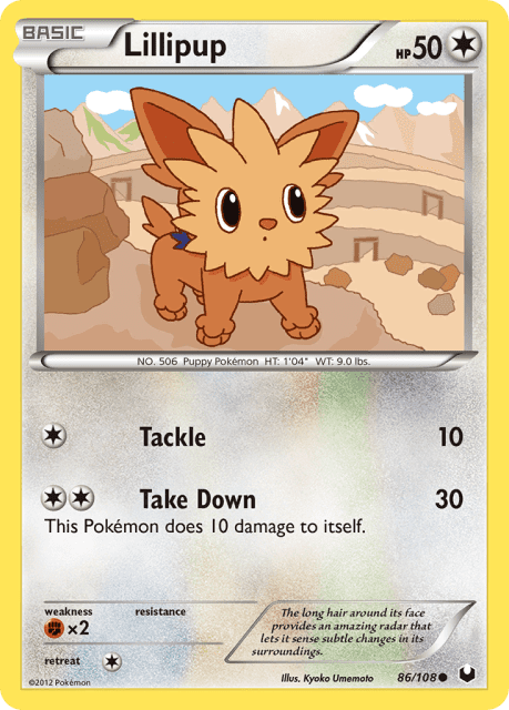 Lillipup (Reverse Holofoil) (86) — Dark Explorers