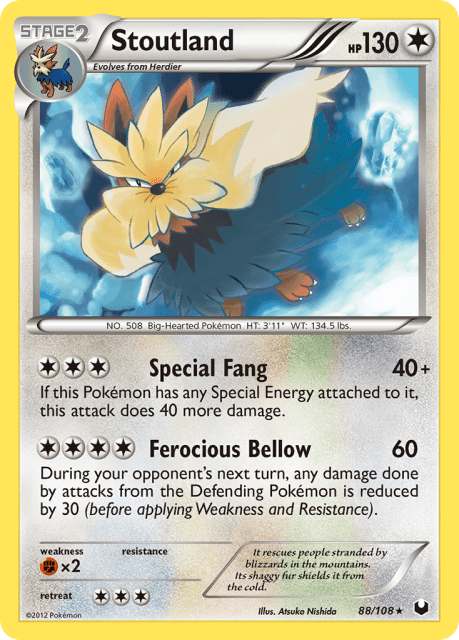 Stoutland (Reverse Holofoil) (88) — Dark Explorers