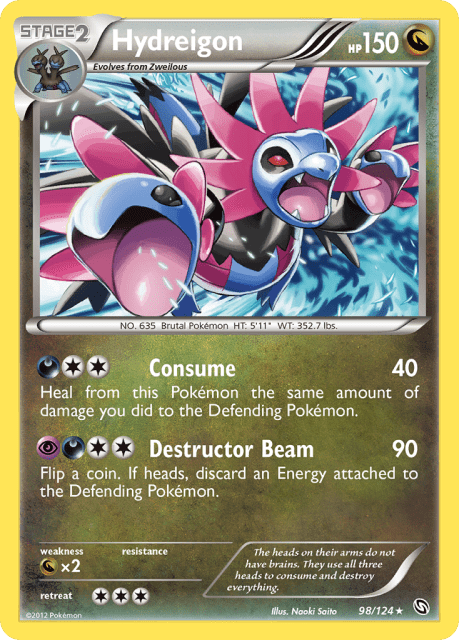 Hydreigon (Reverse Holofoil) (98) — Dragons Exalted