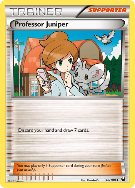 Professor Juniper (Reverse Holofoil) (98) — Dark Explorers