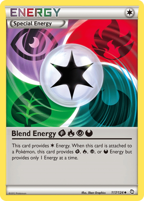 Blend Energy GrassFirePsychicDarkness (Reverse Holofoil) (117) — Dragons Exalted