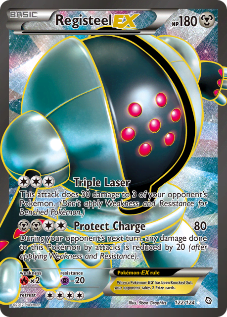 Registeel-EX (Holofoil) (122) — Dragons Exalted