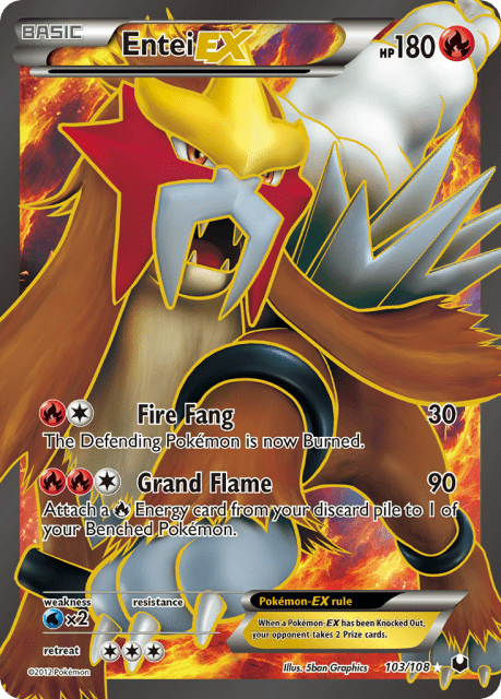 Entei-EX (Holofoil) (103) — Dark Explorers