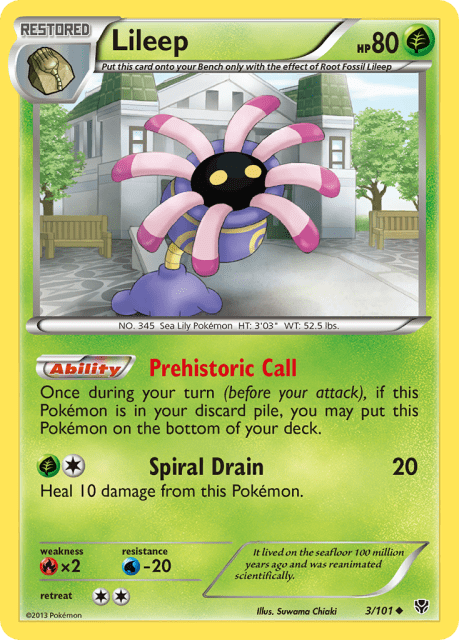 Lileep (Reverse Holofoil) (3) — Plasma Blast